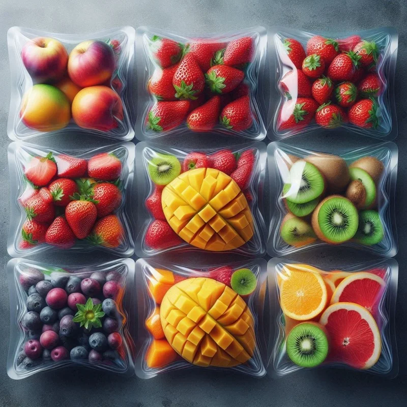 Frutas embaladas a vácuo
