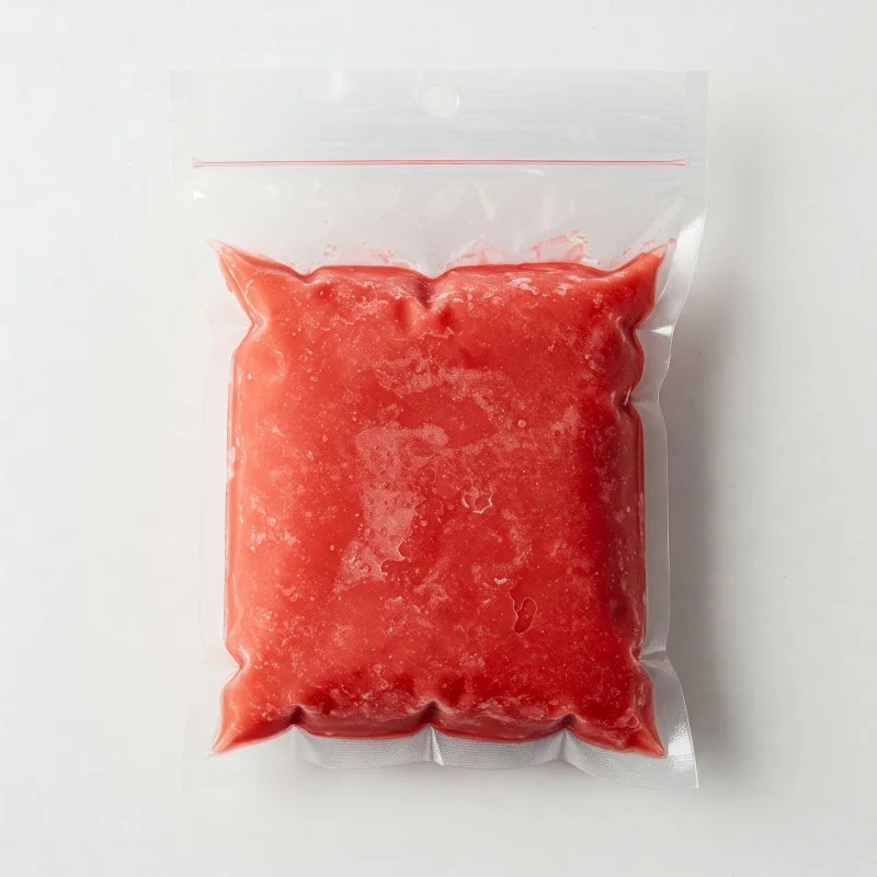 Pacotes de frutas congeladas