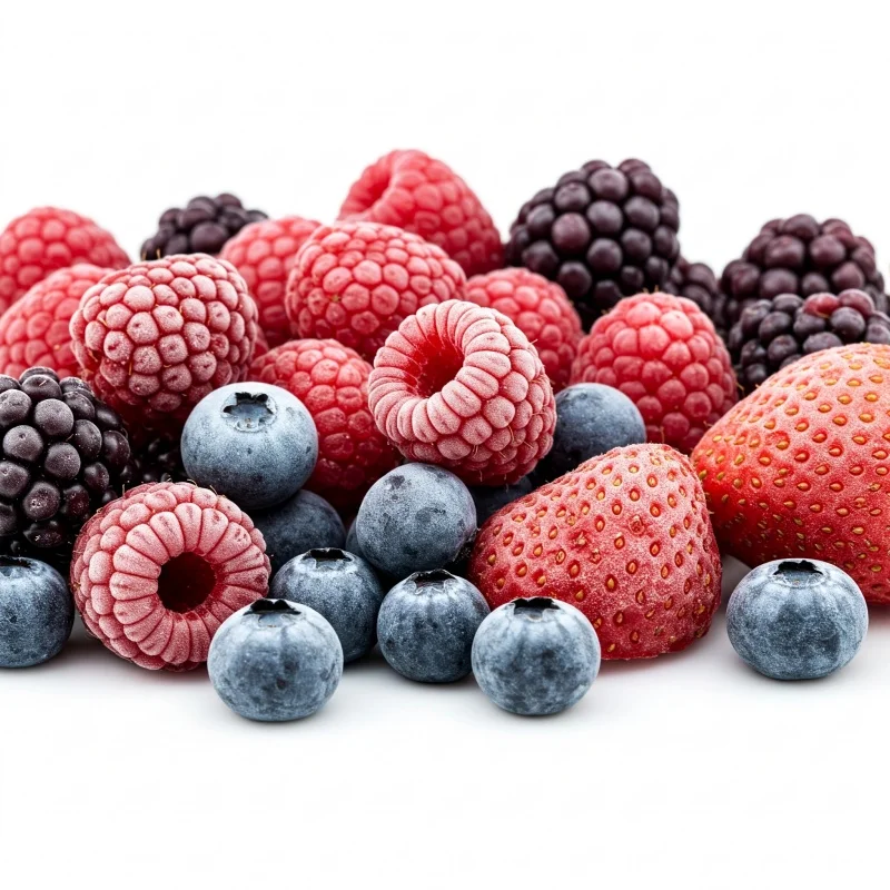 Polpa de frutas vermelhas congeladas